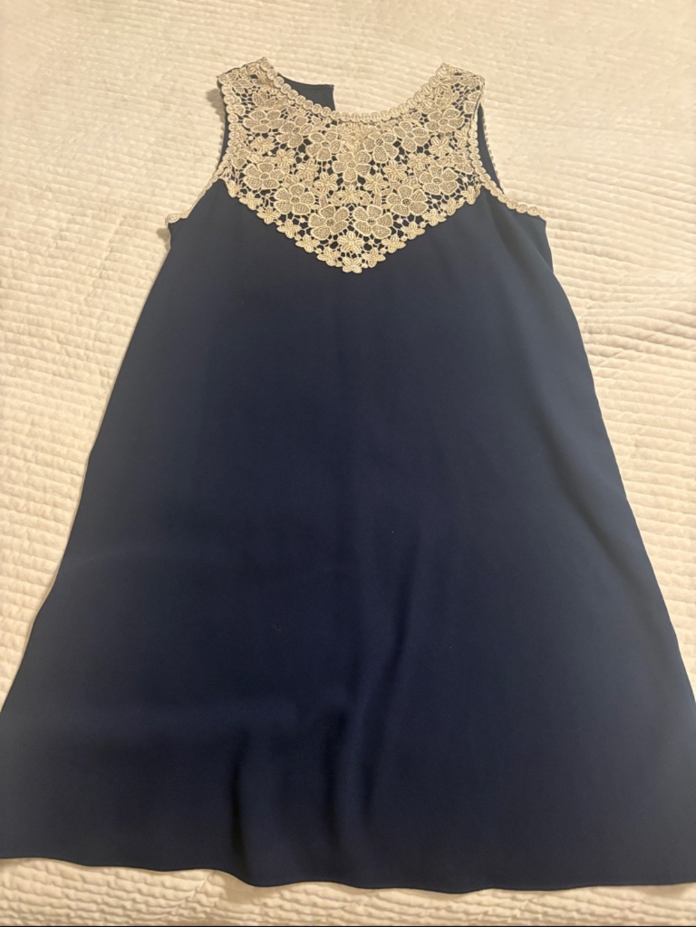 Lily Pulitzer Gold Lace Navy Sheath Dress